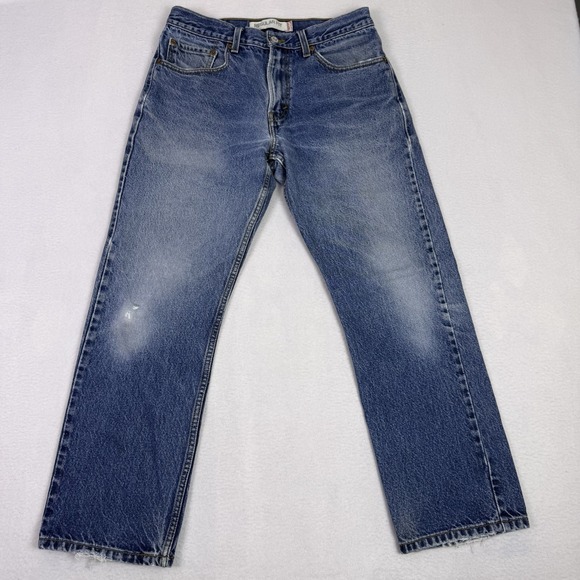 Levi's Other - Levi's 505 Regular Fit Mens Jeans 30x29 Blue Denim Medium Wash Straight Leg